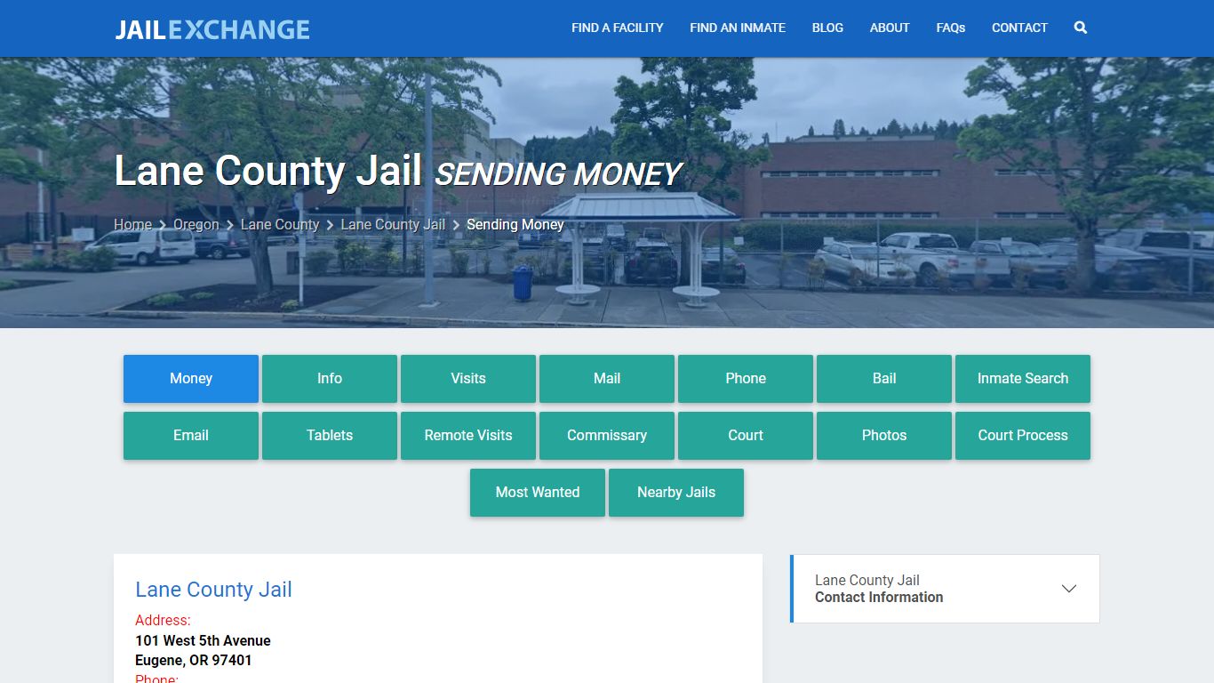 Send Money to Inmate - Lane County Jail, OR - Jail Exchange
